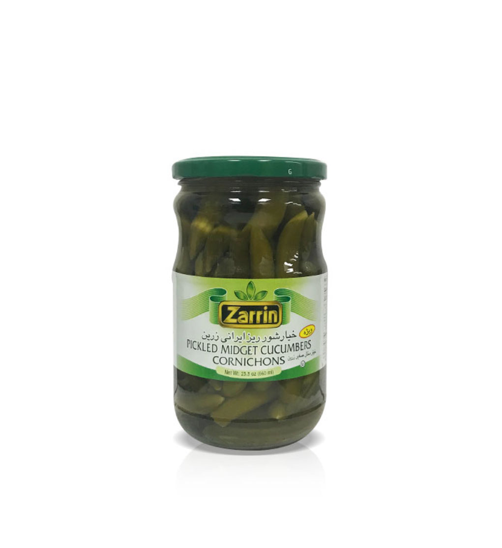 Zarrin Pickled Midget Cucumbers Cornichons